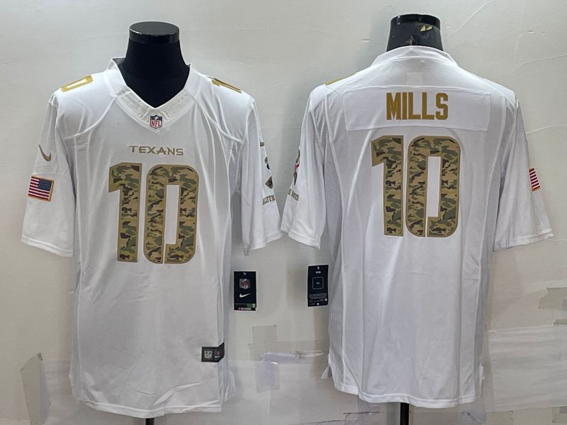 Men Houston Texans #10 Mills White camo Vapor Untouchable Limited NFL Jerseys